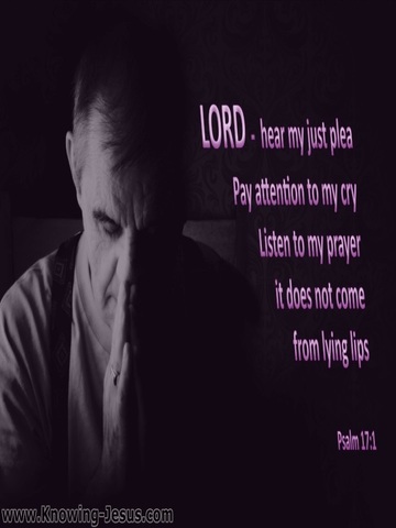 Psalm 17:1 Lord Hear My Plea (purple)